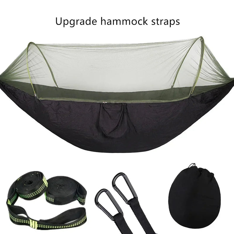 Hamac de Camping Pop-Up avec Moustiquaire, Nylon 210T, 250 x 120 cm, 8 Coloris, vue 15
