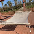 Hamac Double à Barres en Filet de Coton, 200 x 150 cm