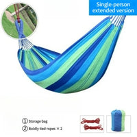 Hamac 1 Place en Toile Rayée pour Jardin et Camping, 260 x 80 ou 260 x 100 cm, vue 11