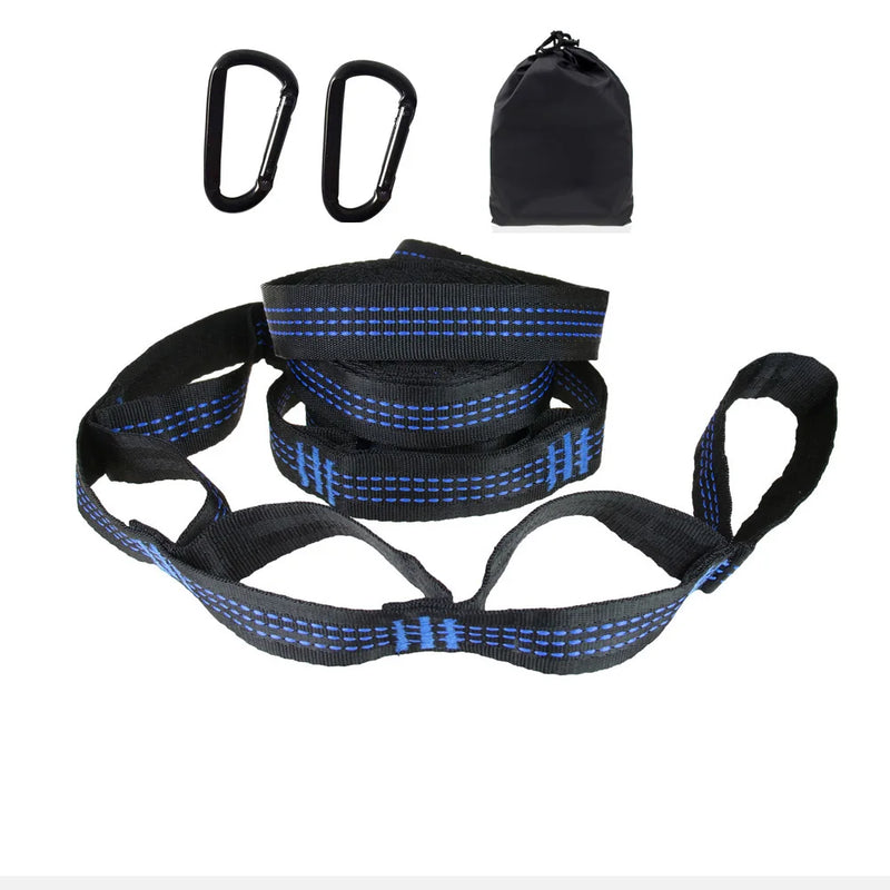Sangles de Hamac en Polyester, Paire de 2 m ou 2,8 m, 5+1 ou 14+1 Boucles, avec Sac, vue 2