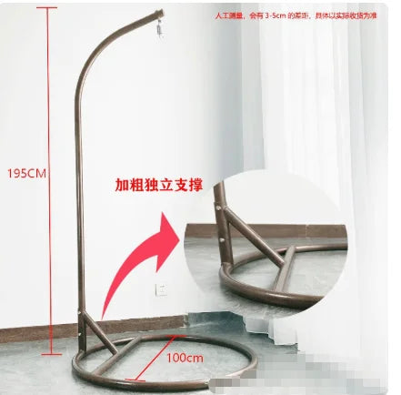 Support de Fauteuil Suspendu Acier Pied Rond 195 cm, 3 Finitions, vue 10