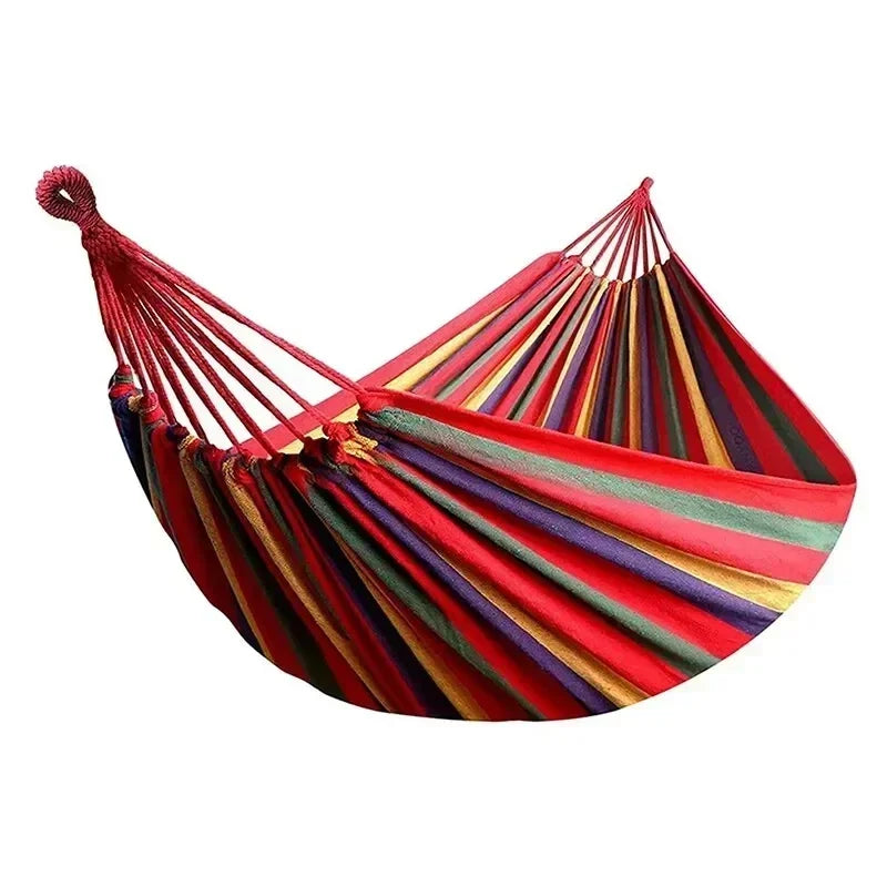 Hamac en Toile de Coton avec Cordes pour Arbres, 1 Place, 190 x 80 cm