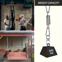 Ressort de Suspension Noir pour Fauteuil Œuf, Émerillon et 2 Mousquetons à Vis, vue 5