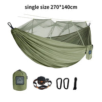 Hamac de Camping avec Moustiquaire en Nylon, 1 ou 2 Places, Sangles, vue 13