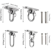 Platine de Suspension Pivotante Inox 304 pour Hamac et Chaise Suspendue, vue 6