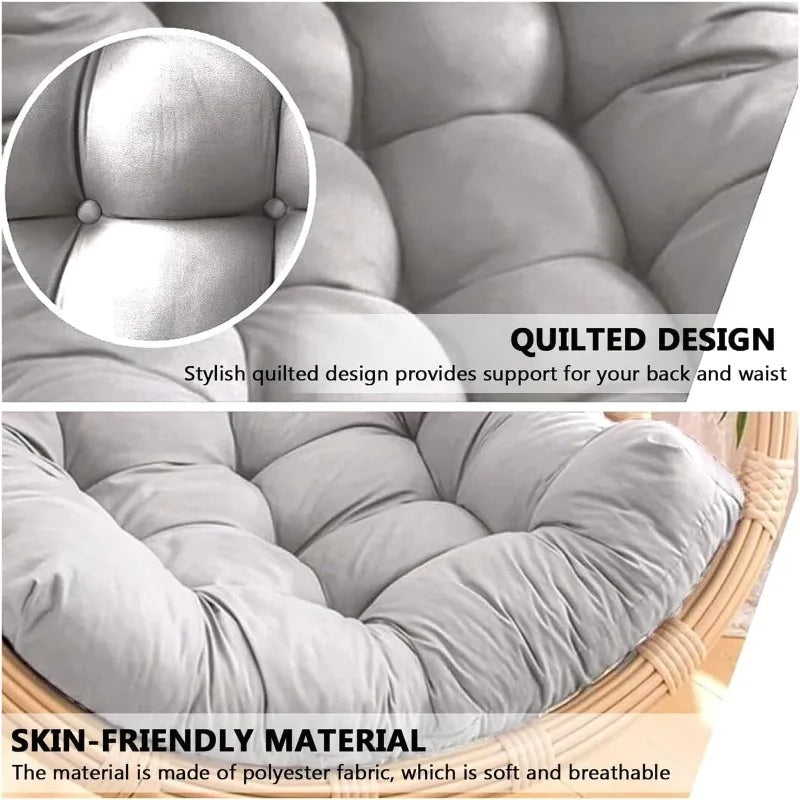 Coussin Fauteuil Suspendu Œuf Matelassé, Dossier et Côtés, 120 x 60 cm, vue 3
