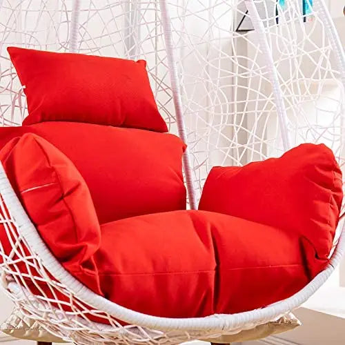 Fauteuil Suspendu Œuf en Résine Tressée avec Pied Métal, Coussin 7 Coloris, vue 12
