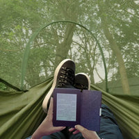 Hamac de Camping Pop-Up avec Moustiquaire, Nylon 210T, 250 x 120 cm, 8 Coloris, vue 3