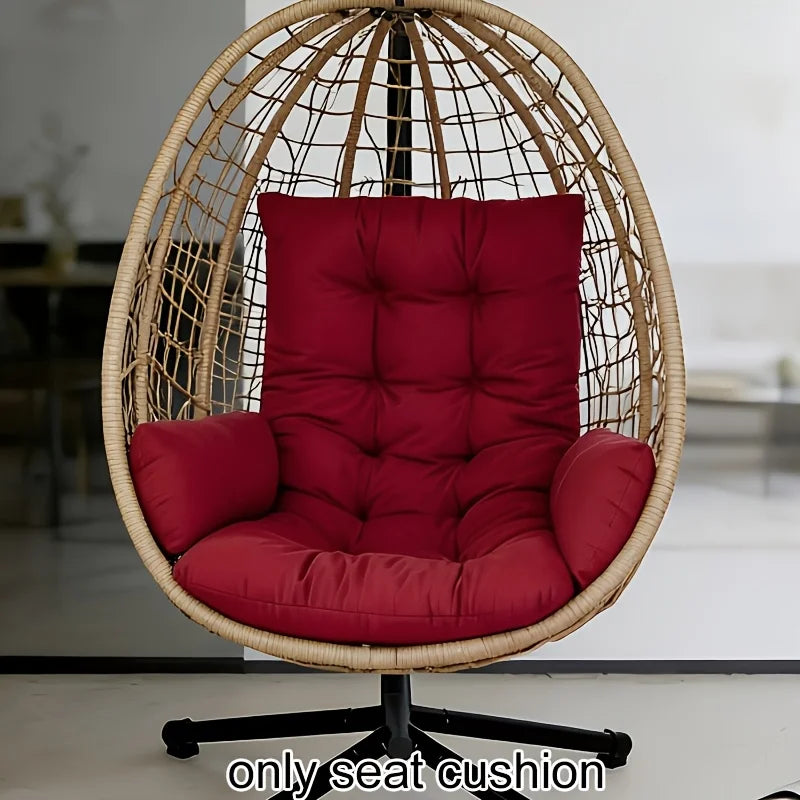 Coussin Enveloppant pour Fauteuil Suspendu Œuf, 120 x 60 cm, Beige ou Bordeaux