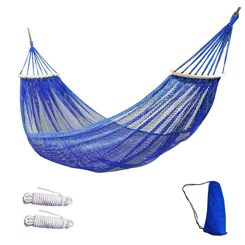 Hamac Filet à Barre en Bois ou sans Barre, Polyester, 4 Coloris, vue 12