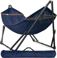 Hamac sur Pied Pliable 2 Places, Barres en Bois et Sac de Transport, vue 19