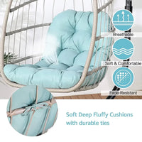 Fauteuil Suspendu Œuf Pliable Tressé avec Pied en C, 6 Modèles, vue 6