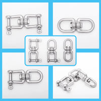 Émerillon double en inox 304 pour hamac et fauteuil suspendu, M4 à M12, vue 4