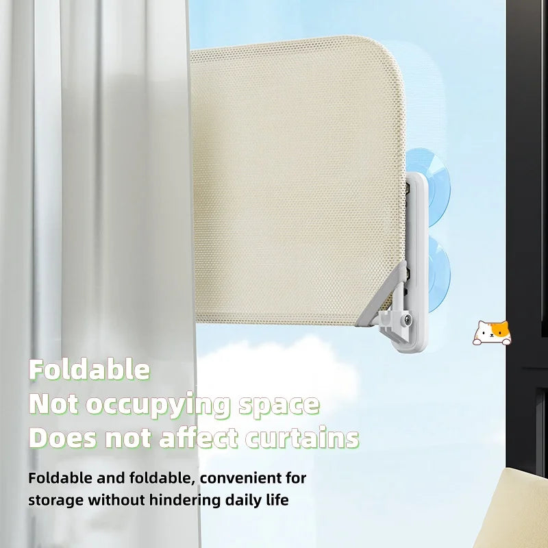 Hamac pour Chat Pliable pour Fenêtre ou Mur Lisse, Maille Grise ou Beige, 45 ou 52 x 30 cm, vue 5