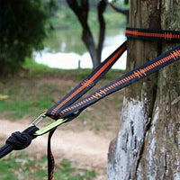 Sangles de Hamac Nylon Noir Orange pour Arbres, Lot de 2 à 6, vue 4