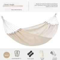 Hamac à Barre en Toile de Coton Épaisse, 1 ou 2 Places, 190 cm, Beige, Gris ou Marron