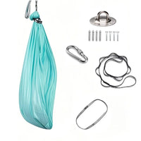 Hamac Suspendu Élastique en Polyamide, 150 x 280 cm, Kit de Fixation, Yoga Aérien, vue 22