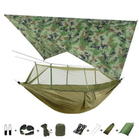Hamac de Camping Double Moustiquaire, Bâche Imperméable et Sangles, 260 x 140 cm, vue 21
