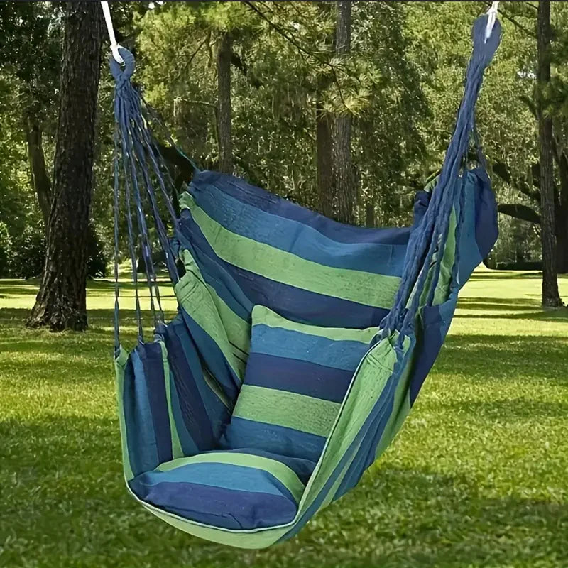 Chaise Hamac Suspendue en Toile de Coton, 14 Modèles, Cordes et Sac, vue 4