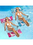 Hamac Gonflable de Piscine 4 en 1 en PVC, Filet Respirant, Marguerites ou Feuilles, 129,5 x 70 cm