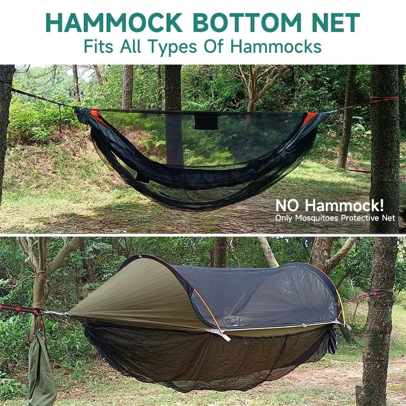 Moustiquaire de dessous pour hamac en polyester noir, 285 x 155 cm, vue 6