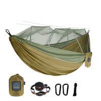 Hamac de Camping avec Moustiquaire en Nylon, 1 ou 2 Places, Sangles