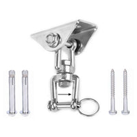 Crochet de Plafond Pivotant pour Hamac, Platine Inox et Chevilles, 3 Modèles, vue 9