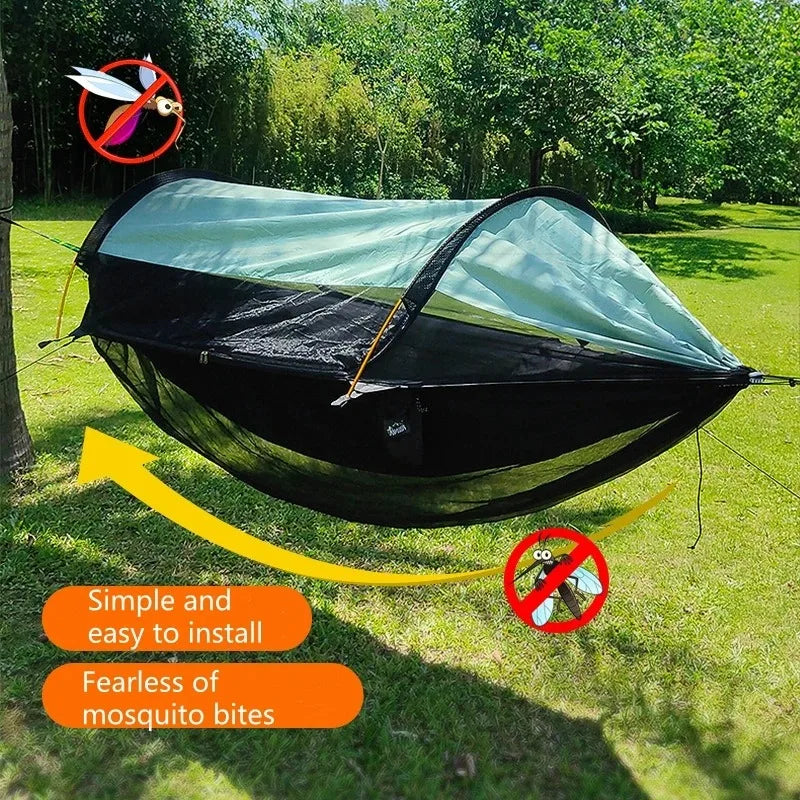 Moustiquaire de dessous pour hamac en polyester noir, 285 x 155 cm, vue 3