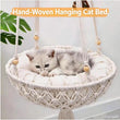 Hamac Chat Macramé Suspendu Bohème avec Coussin, 30 ou 40 cm