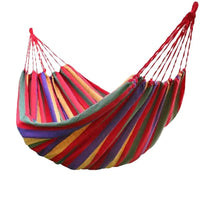 Hamac Double Rayé en Coton Mélangé 200 x 150 cm, Cordes et Sac de Rangement, vue 3