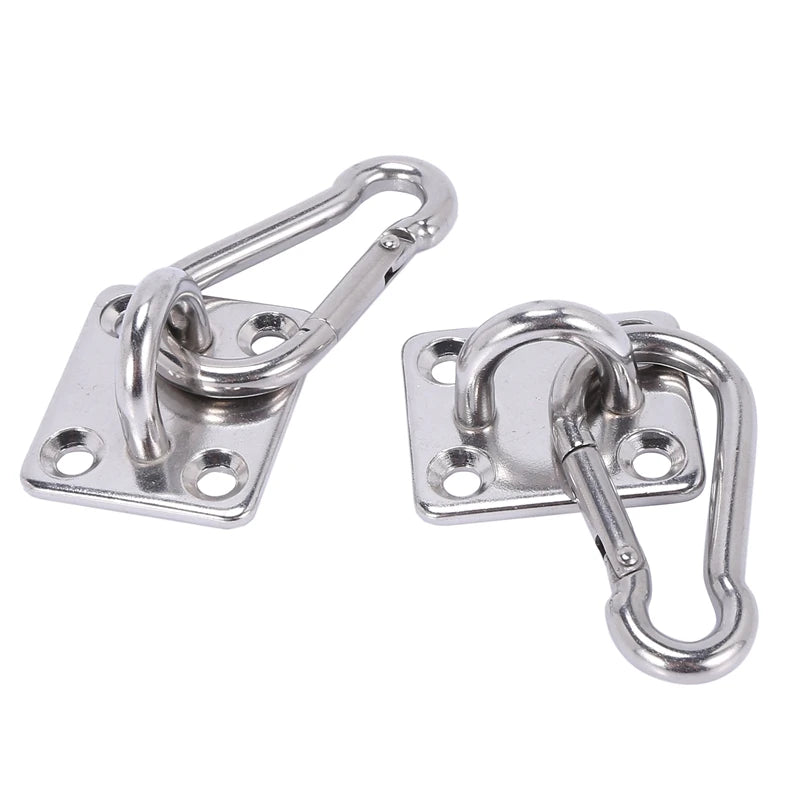 Platines de Fixation Murale ou Plafond en Inox avec Mousquetons, Lot de 2, vue 5
