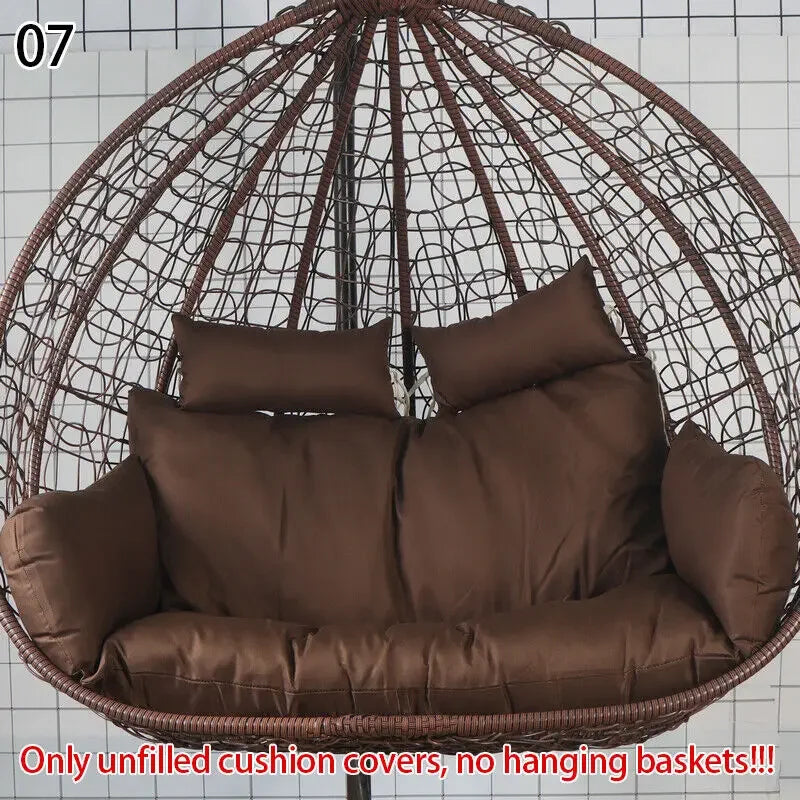 Housse de Coussin pour Fauteuil Suspendu Œuf Double 110 cm, sans Garnissage, 16 Coloris et Motifs, vue 22
