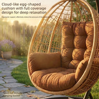 Coussin pour Fauteuil Suspendu Œuf, Assise et Dossier Matelassés, Crème ou Rouge