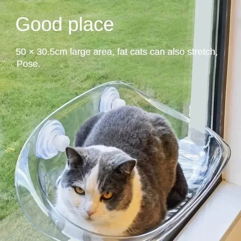 Hamac pour Chat de Fenêtre Transparent à Ventouses, 50 x 30 cm, vue 5