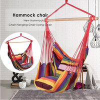 Chaise Hamac Suspendue à Barre en Bois, 130 x 100 cm, 8 Coloris, vue 5