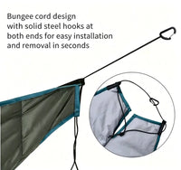 Sous-Couette Isolante pour Hamac, Coupe-Vent, 240 x 135 cm, avec Sac et 2 Mousquetons, vue 3