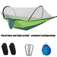 Hamac de camping avec moustiquaire à ouverture automatique, nylon 210T, 260 x 140 cm, vue 9