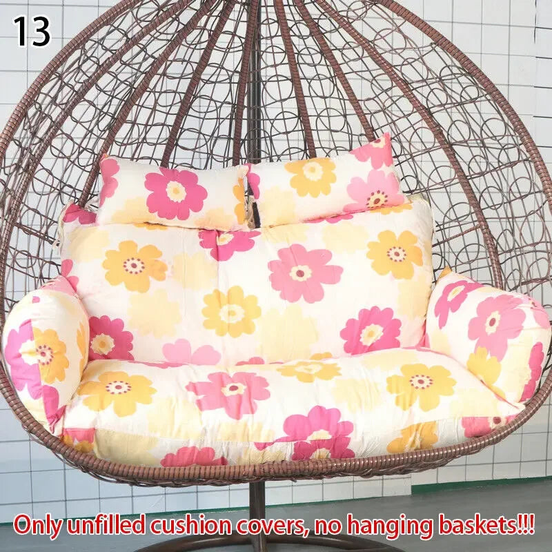 Housse de Coussin pour Fauteuil Suspendu Œuf Double 110 cm, sans Garnissage, 16 Coloris et Motifs, vue 20