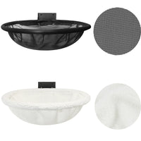 Hamac pour Chat Mural Pliable en Métal et Maille, Coupole de 43,5 cm, Noir ou Blanc, vue 3