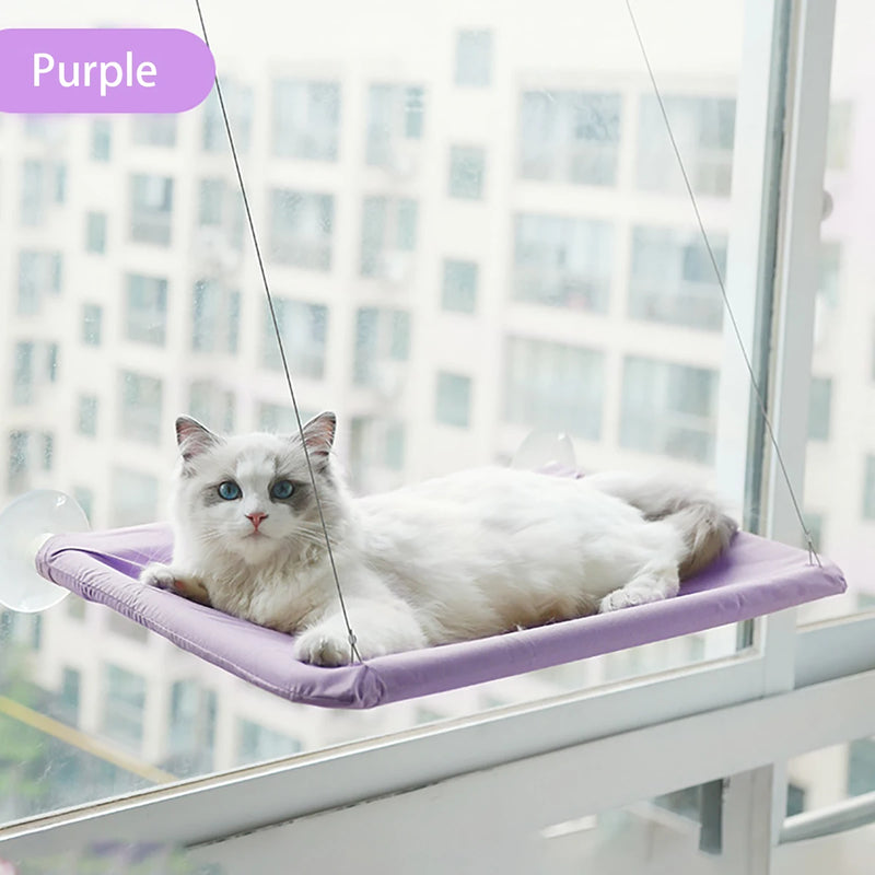 Hamac pour Chat de Fenêtre à 4 Ventouses en Tissu Oxford, Housse Lavable, 55 x 35 cm, vue 13