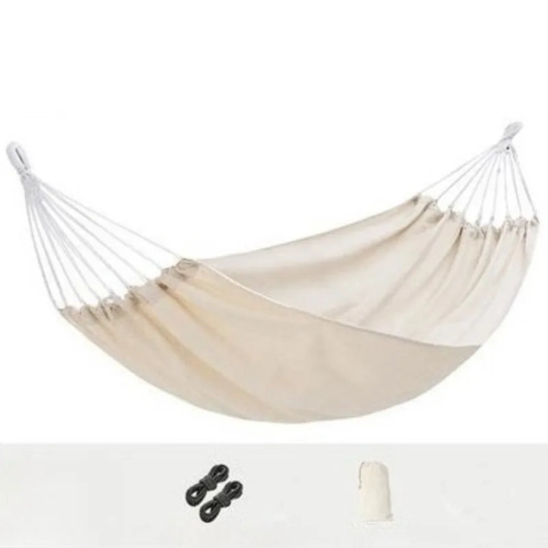 Hamac 1 Place en Toile Rayée pour Jardin et Camping, 260 x 80 ou 260 x 100 cm, vue 10