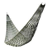 Hamac Filet en Corde de Nylon Vert, 240 x 80 cm, Portable pour Camping et Jardin, vue 7