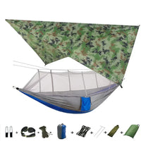 Hamac de Camping Double Moustiquaire, Bâche Imperméable et Sangles, 260 x 140 cm, vue 10