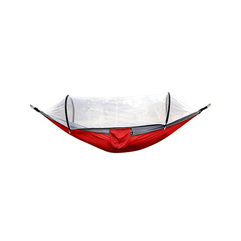 Hamac 2 Places avec Moustiquaire à Arceaux, Vert Militaire, 260 x 140 cm, Sac Inclus, vue 4