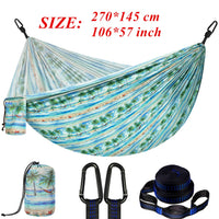 Hamac de Camping Portable en Nylon avec Sangles, Mousquetons et Sac, 4 Modèles de 250 x 120 à 300 x 200 cm, vue 8