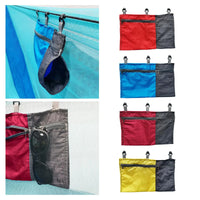 Organiseur de hamac à poches zippées, pochette suspendue coulissante 27 x 17 cm, rouge, bleu ou jaune, vue 5