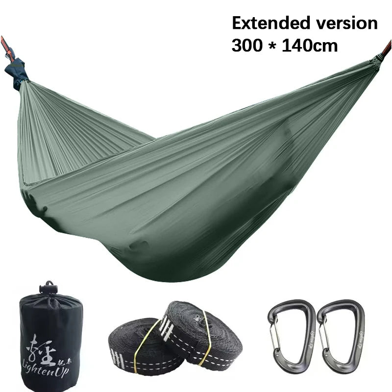 Hamac de Camping Ultraléger en Nylon de Parachute 380T, 260 ou 300 cm, vue 10