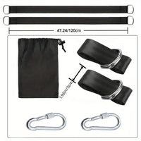 Sangles pour Hamac et Balançoire, Kit de 2 avec Mousquetons et Sac de Rangement, vue 4