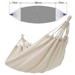 Hamac Double 2 Places en Coton Blanc Cassé, Toile 200 cm