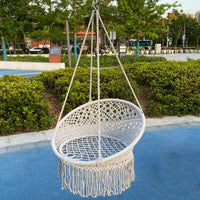 Chaise Hamac Suspendue en Macramé avec Franges, Siège Rond, 8 Coloris, vue 11